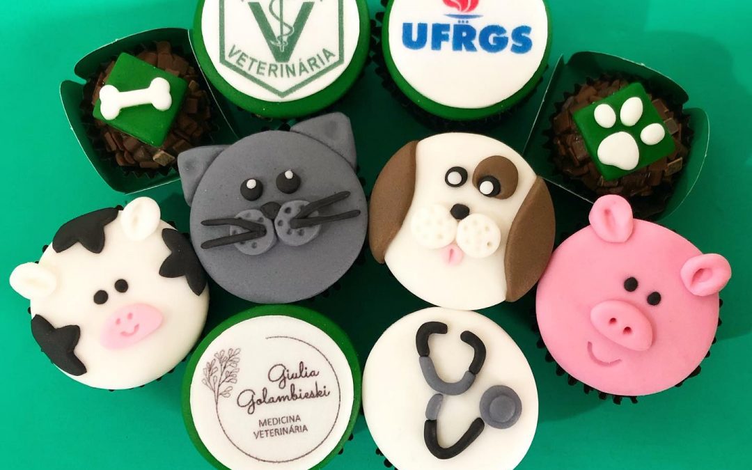 Mini Cupcake e Brigadeiro Decorado – Formatura Medicina Veterinária