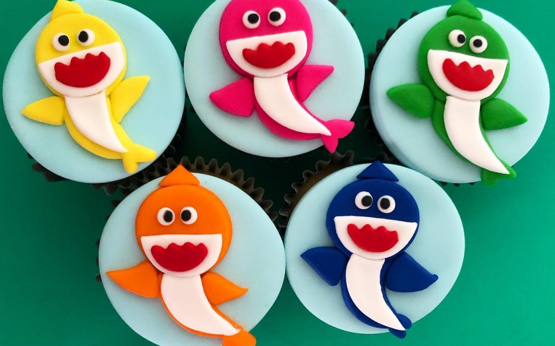 Cupcake Decorado – Baby Shark