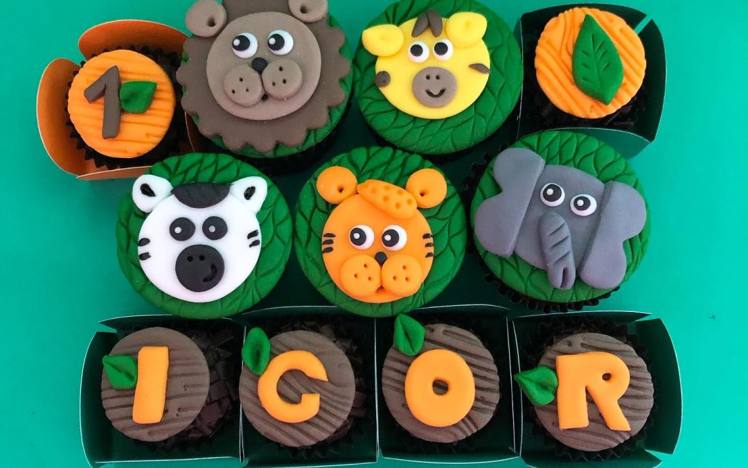 Mini Cupcake e Brigadeiro Decorado – Tema Safari