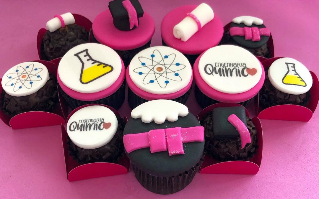 Mini Cupcake e Brigadeiro Decorado – Formatura Eng. Química