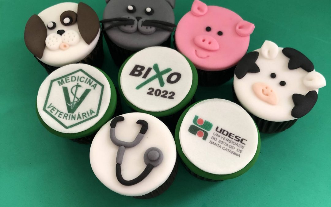 Mini Cupcake Decorado – Bixo Vestibular Medicina Veterinária